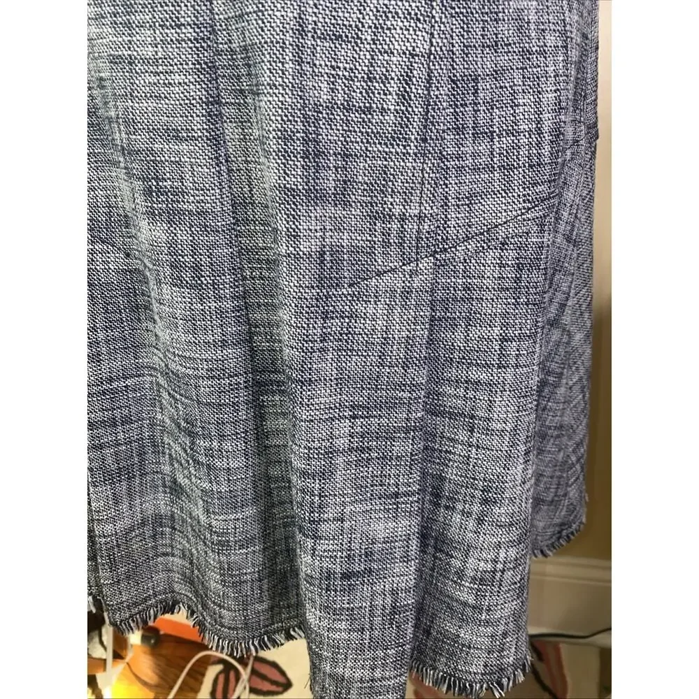 Rebecca Taylor Sleeveless Slub Suiting Black/Gray Lined Dress Size 4
